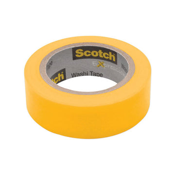 Scotch® Expressions Washi Tape, 1.25" Core, 0.59" X 32.75 Ft, Yellow freeshipping - TVN Wholesale